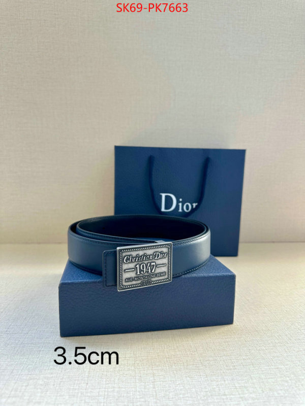 Belts-Dior replcia cheap ID: PK7663 $: 69USD