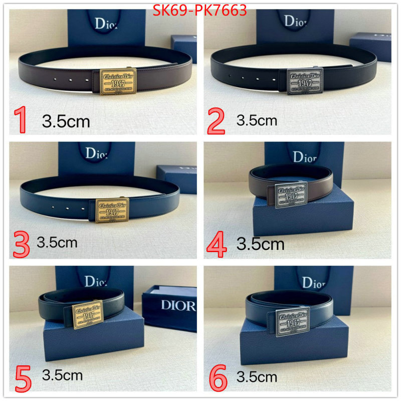 Belts-Dior replcia cheap ID: PK7663 $: 69USD