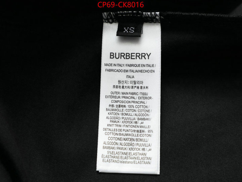 Clothing-Burberry luxury fake ID: CK8016 $: 69USD
