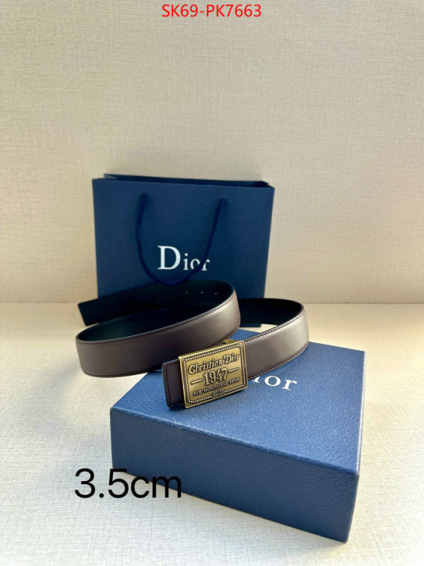 Belts-Dior replcia cheap ID: PK7663 $: 69USD