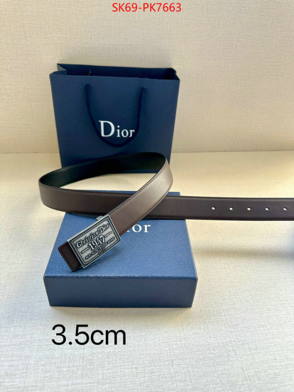 Belts-Dior replcia cheap ID: PK7663 $: 69USD