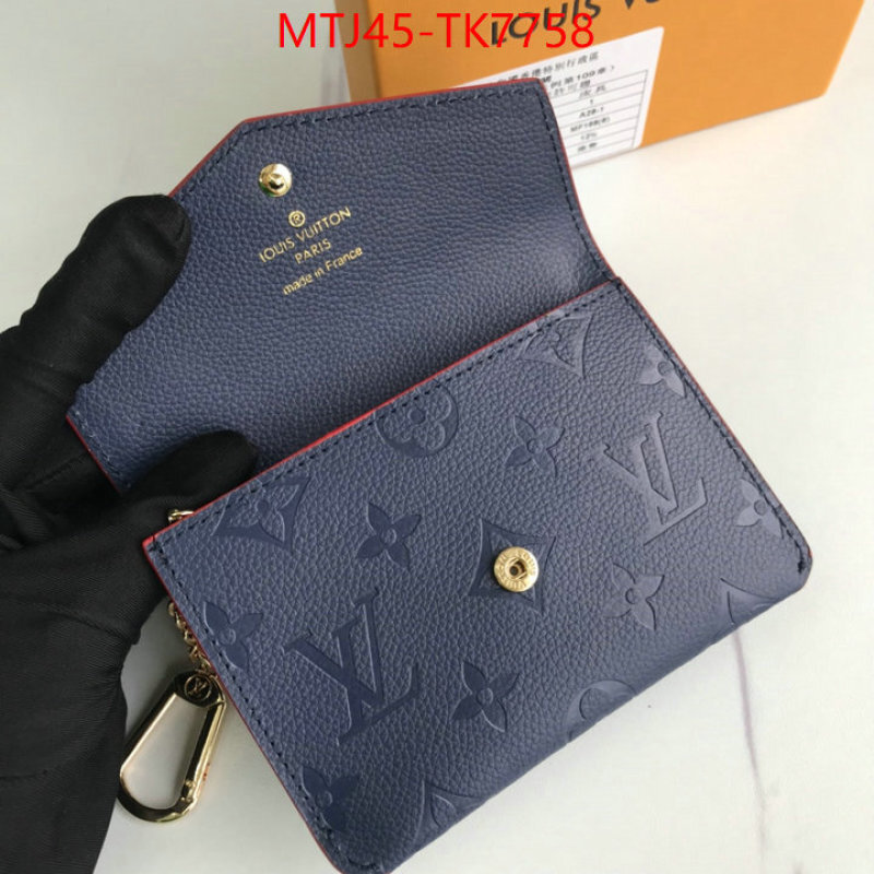 LV Bags(4A)-Wallet best wholesale replica ID: TK7758 $: 45USD,
