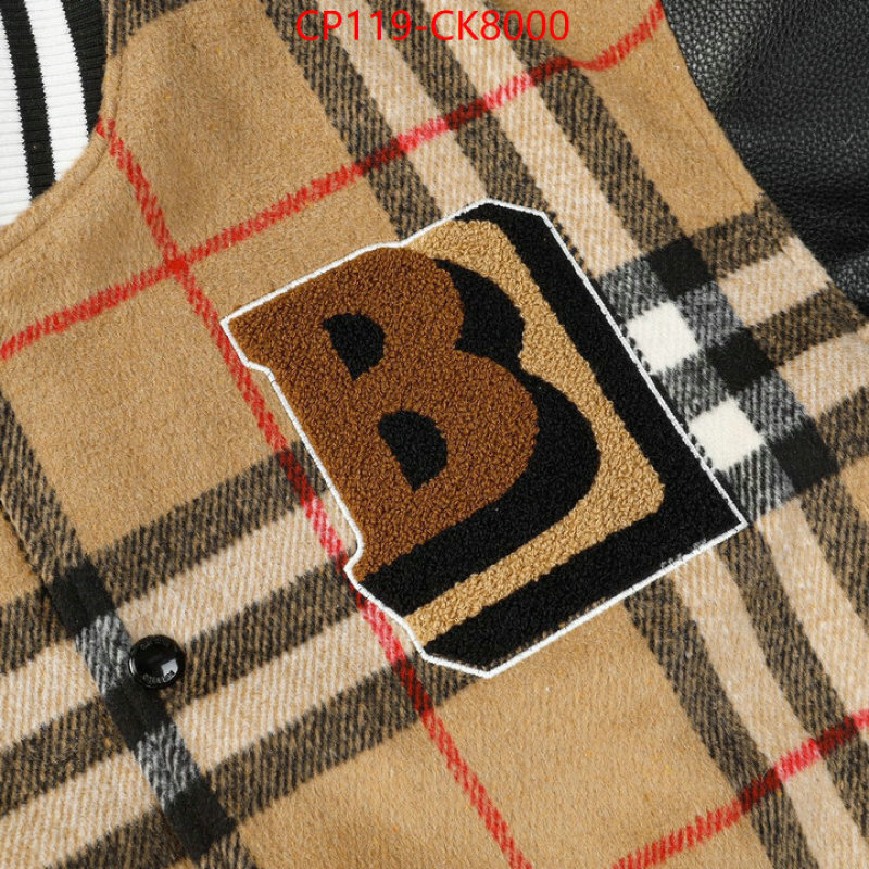 Clothing-Burberry 2024 aaaaa replica customize ID: CK8000 $: 119USD