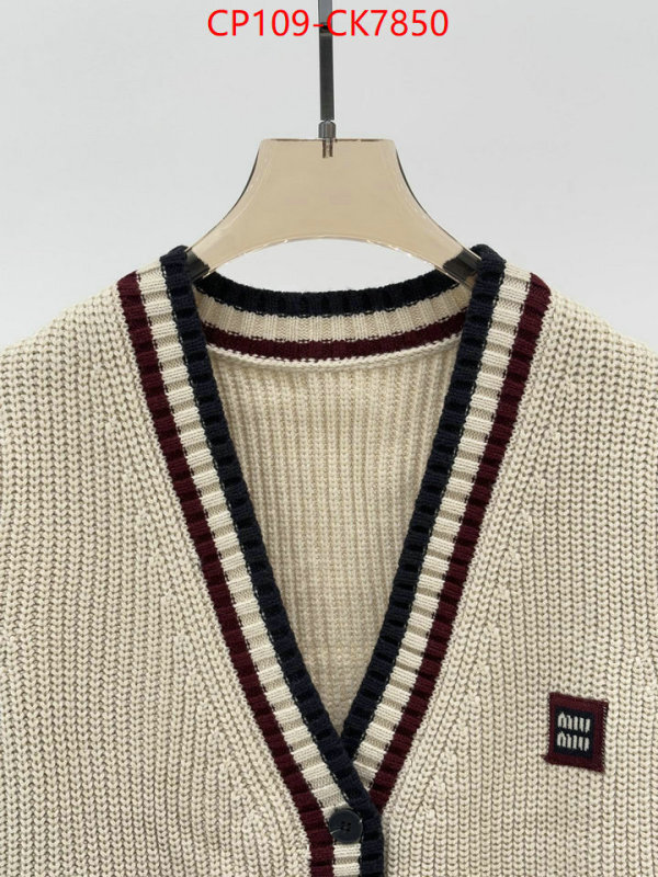 Clothing-MIU MIU buy aaaaa cheap ID: CK7850 $: 109USD