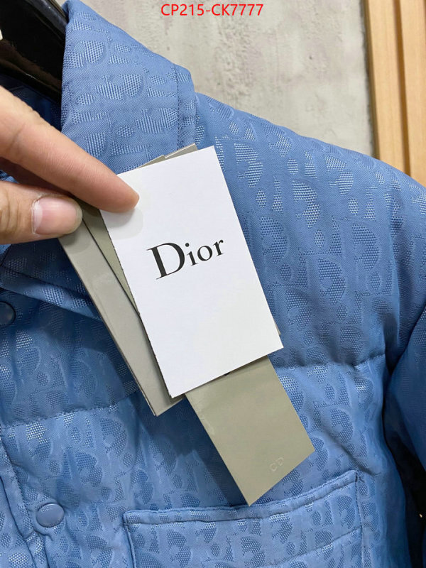 Down jacketMen-Dior buy best quality replica ID: CK7777 $: 215USD