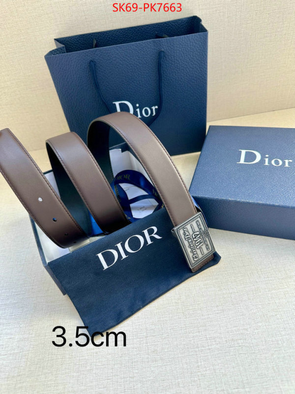 Belts-Dior replcia cheap ID: PK7663 $: 69USD