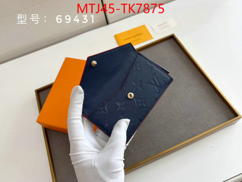LV Bags(4A)-Wallet shop the best high quality ID: TK7875 $: 45USD,