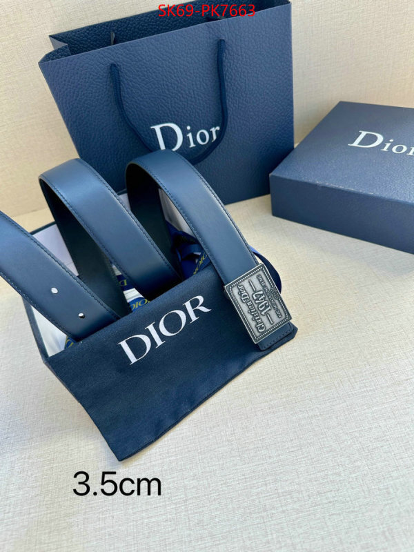 Belts-Dior replcia cheap ID: PK7663 $: 69USD