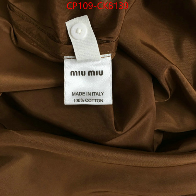 Clothing-MIU MIU wholesale imitation designer replicas ID: CK8139 $: 109USD