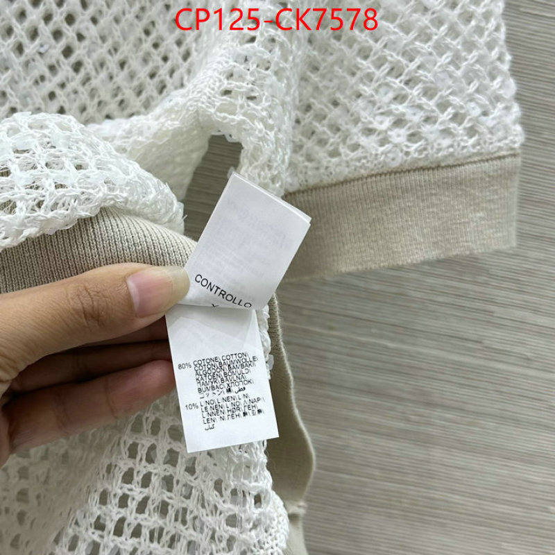 Clothing-Brunello Cucinelli high quality replica ID: CK7578 $: 125USD