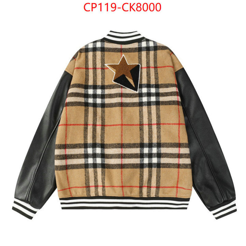 Clothing-Burberry 2024 aaaaa replica customize ID: CK8000 $: 119USD