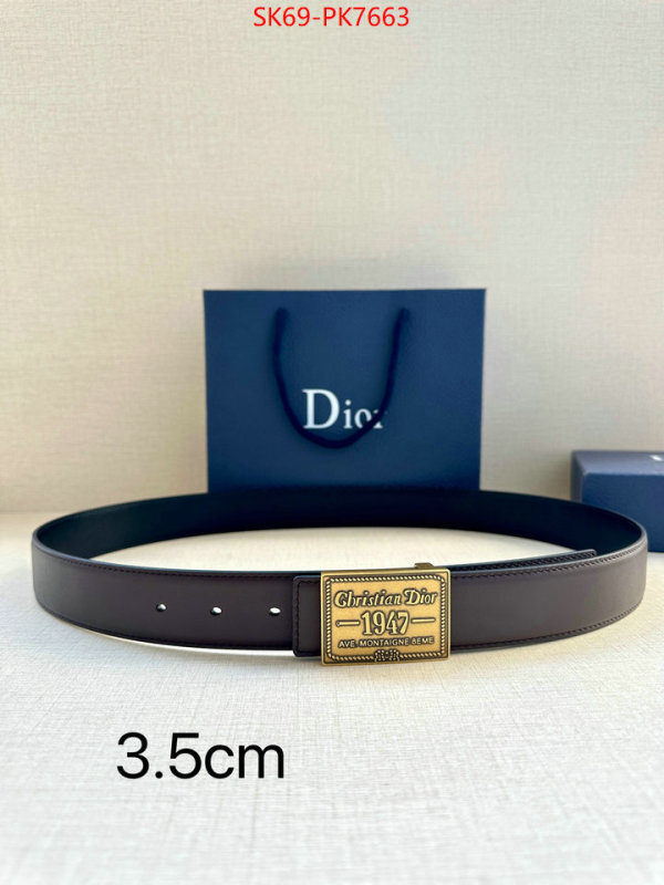 Belts-Dior replcia cheap ID: PK7663 $: 69USD