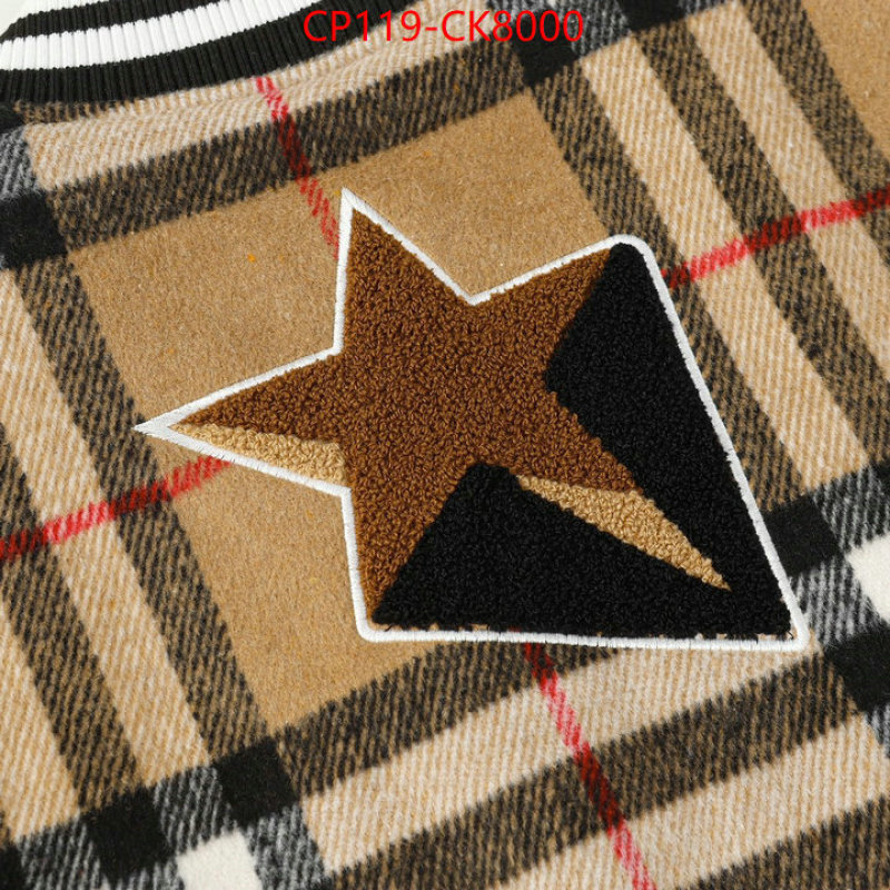 Clothing-Burberry 2024 aaaaa replica customize ID: CK8000 $: 119USD