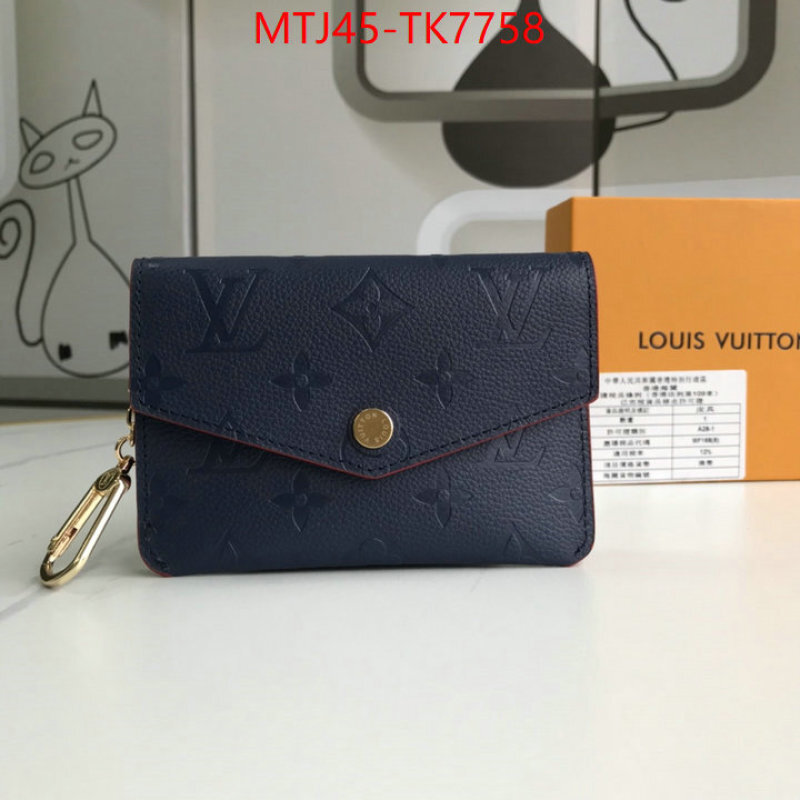 LV Bags(4A)-Wallet best wholesale replica ID: TK7758 $: 45USD,