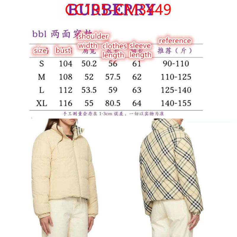 Down jacket Women-Burberry buy aaaaa cheap ID: CM3449 $: 195USD