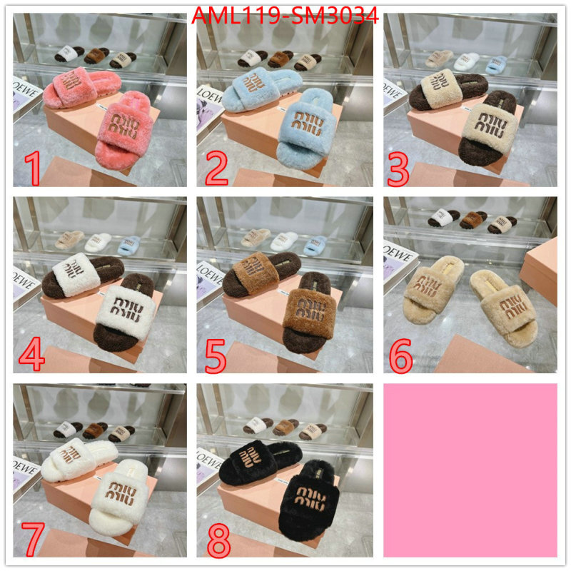 Women Shoes-Miu Miu designer 1:1 replica ID: SM3034 $: 119USD