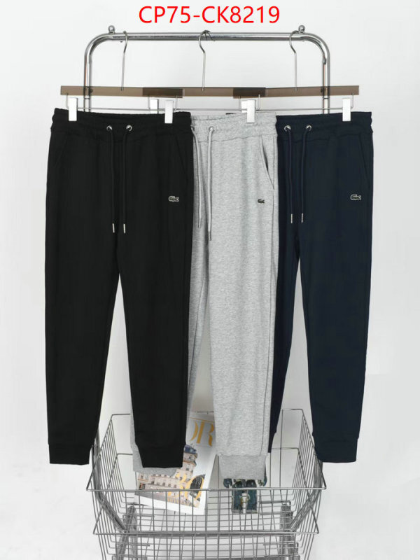 Clothing-Lacoste we provide top cheap aaaaa ID: CK8219 $: 75USD