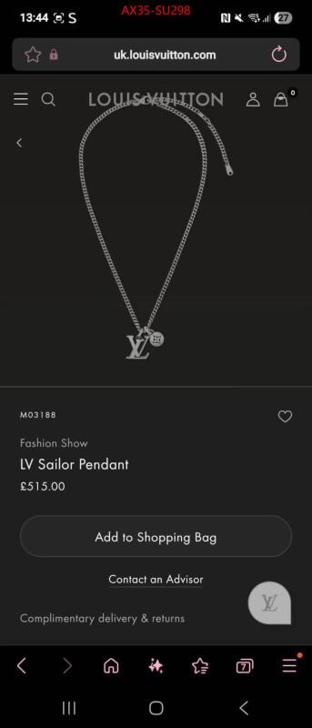 Jewelry-LV ID: SU298 $: 35USD