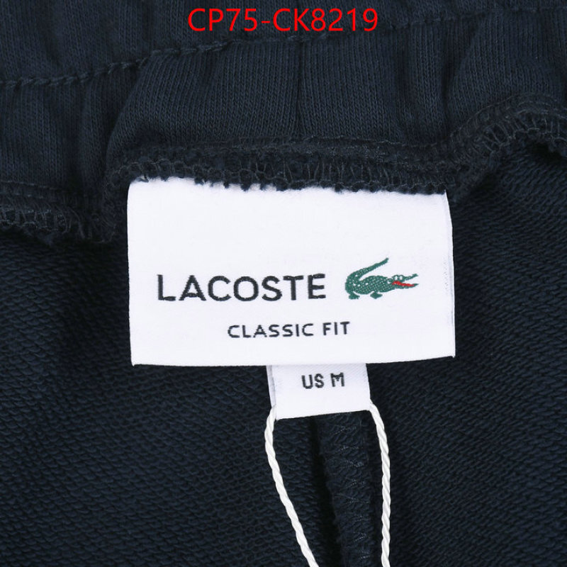Clothing-Lacoste we provide top cheap aaaaa ID: CK8219 $: 75USD