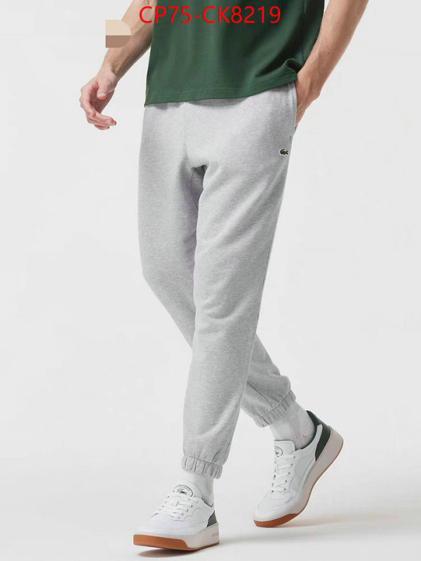 Clothing-Lacoste we provide top cheap aaaaa ID: CK8219 $: 75USD