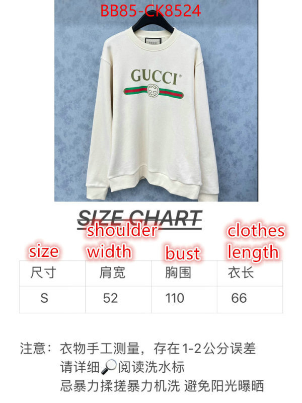 Clothing-Gucci ID: CK8524 $: 85USD