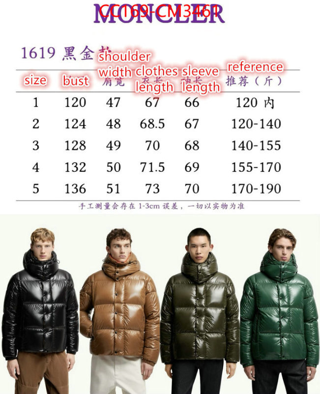 Down jacket Men-Moncler 7 star quality designer replica ID: CM3461 $: 169USD