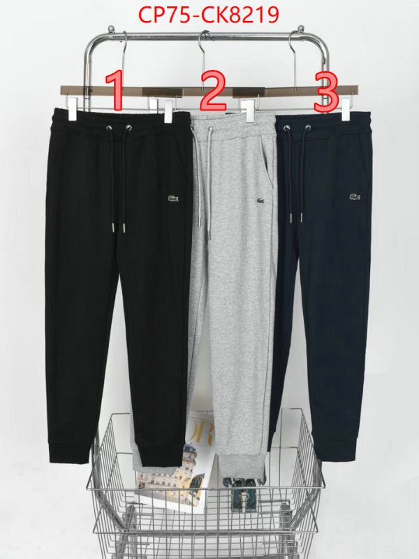 Clothing-Lacoste we provide top cheap aaaaa ID: CK8219 $: 75USD