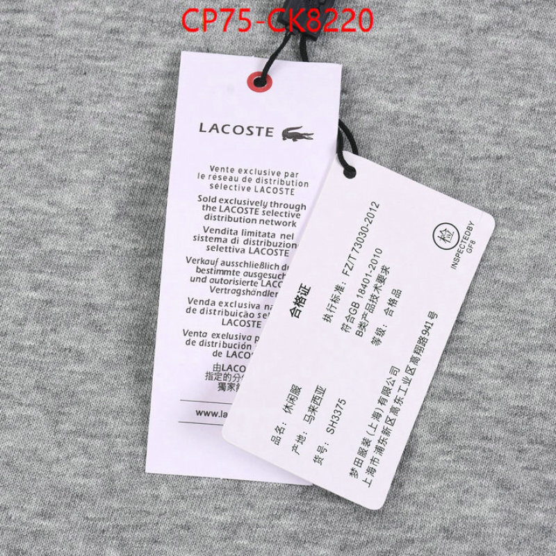 Clothing-Lacoste replica online ID: CK8220 $: 75USD