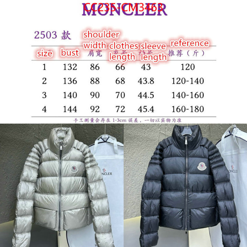 Down jacket Women-Moncler best like ID: CM3463 $: 235USD