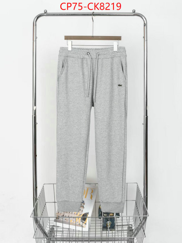 Clothing-Lacoste we provide top cheap aaaaa ID: CK8219 $: 75USD