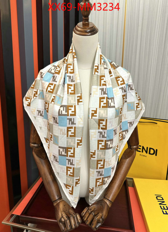 Scarf-Fendi top quality fake ID: MM3234 $: 69USD