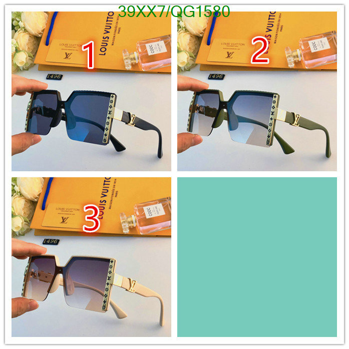 aaaaa class replica YUPOO-Louis Vuitton ​high quality fake fashion glasses LV Code: QG1580