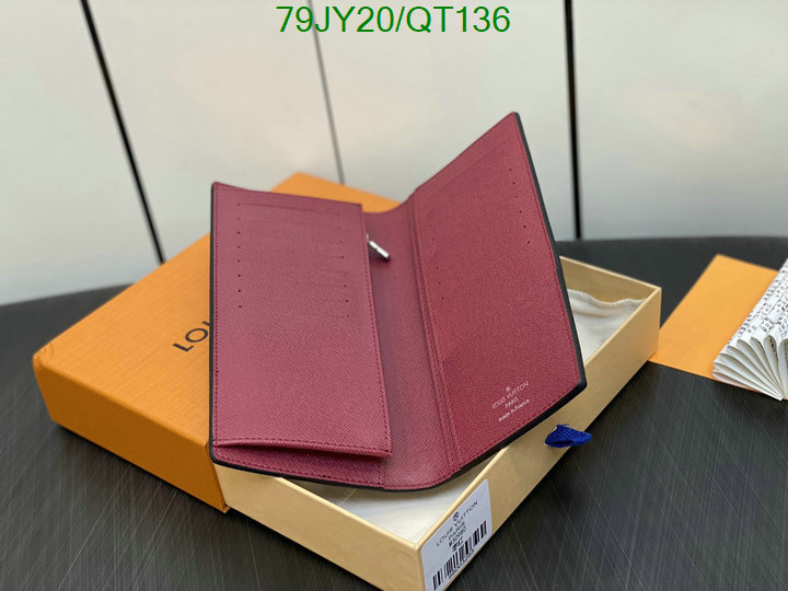 aaaaa quality replica 5A quality leather replica LV wallet Code: QT136