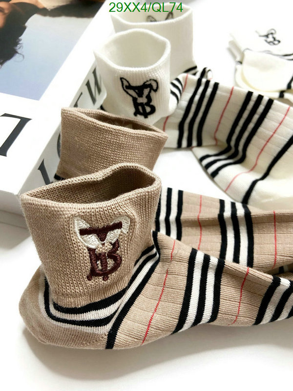 replica for cheap New Designer Replica Burberry Same as Original Sock Code: QL74