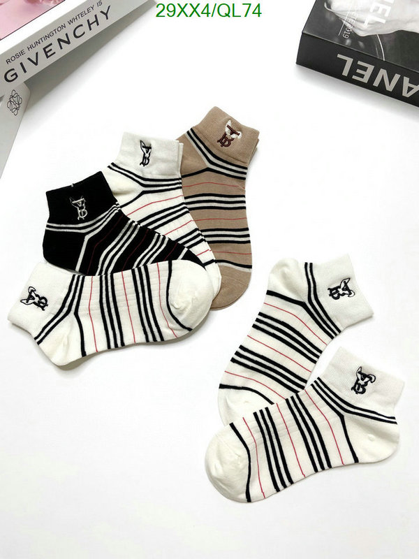 replica for cheap New Designer Replica Burberry Same as Original Sock Code: QL74