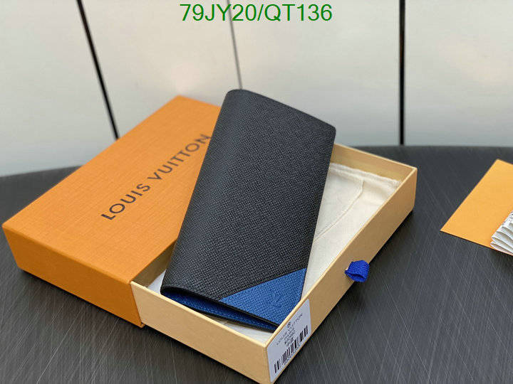 aaaaa quality replica 5A quality leather replica LV wallet Code: QT136