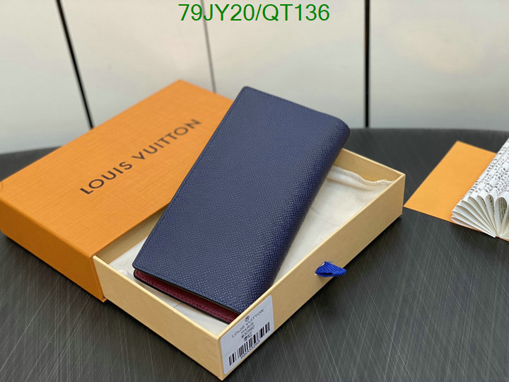 aaaaa quality replica 5A quality leather replica LV wallet Code: QT136