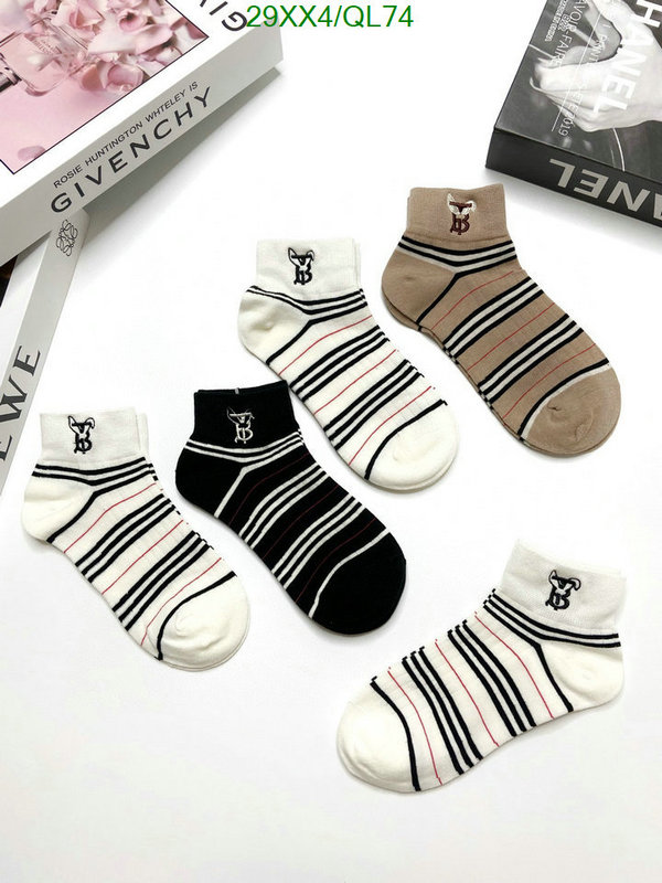 replica for cheap New Designer Replica Burberry Same as Original Sock Code: QL74