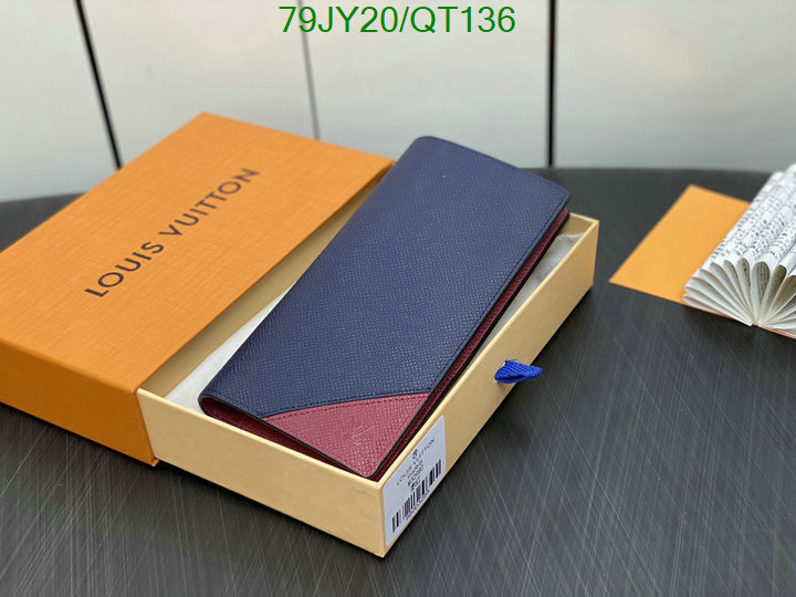 aaaaa quality replica 5A quality leather replica LV wallet Code: QT136