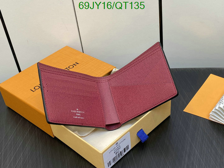 perfect 5A quality leather replica LV wallet Code: QT135