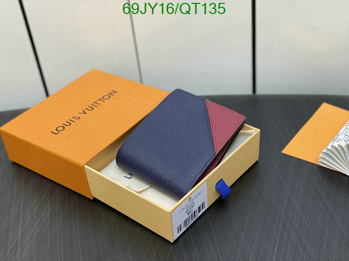 perfect 5A quality leather replica LV wallet Code: QT135