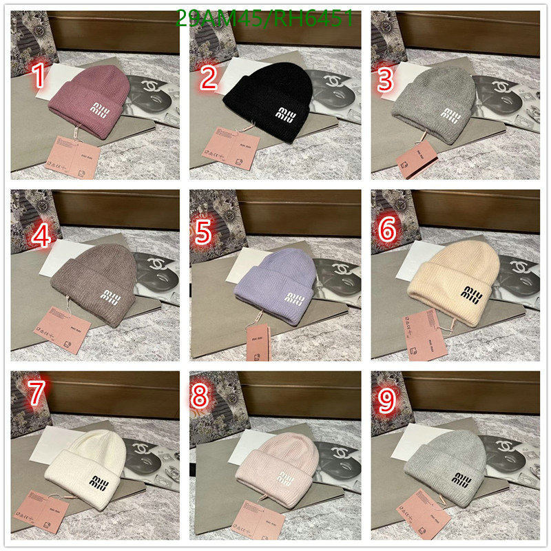 high quality perfect Sell Online Luxury Designer High Replica MiuMiu Cap (Hat) Code: RH6451