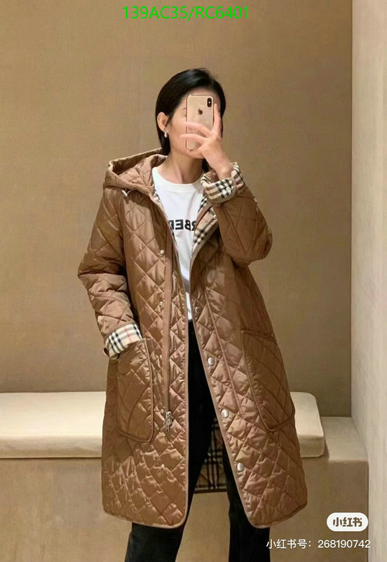 cheap high quality replica Exclusive Cheap website to buy replica Designer Burberry Down Jacket Women Code: RC6401