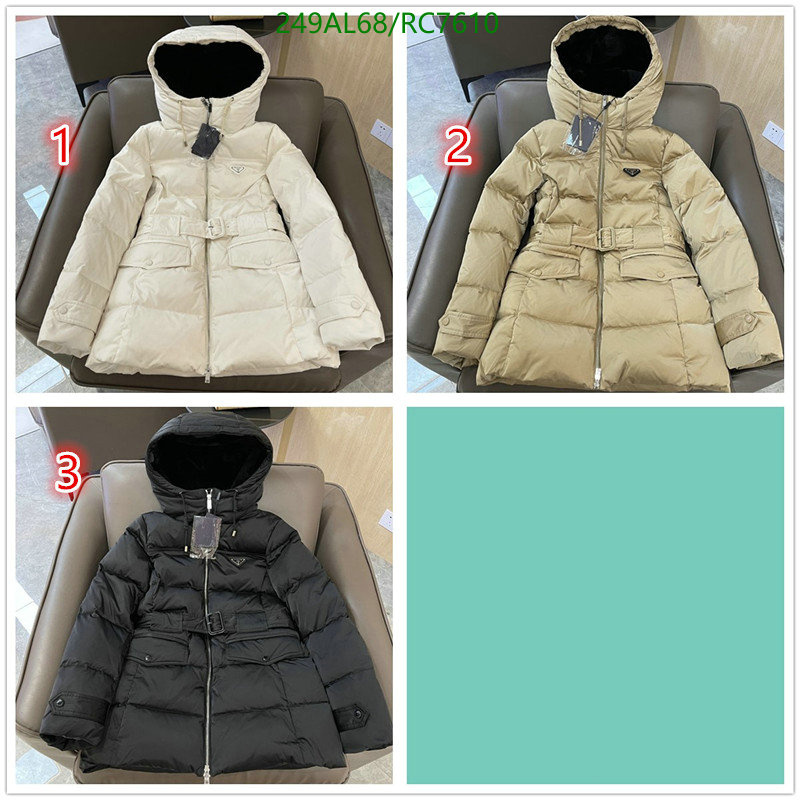 styles & where to buy Top Quality Replica Prada Women's Down Jacket Code: RC7610