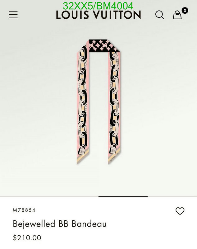 luxury fake Louis Vuitton Replica Scarf LV Code: BM4004