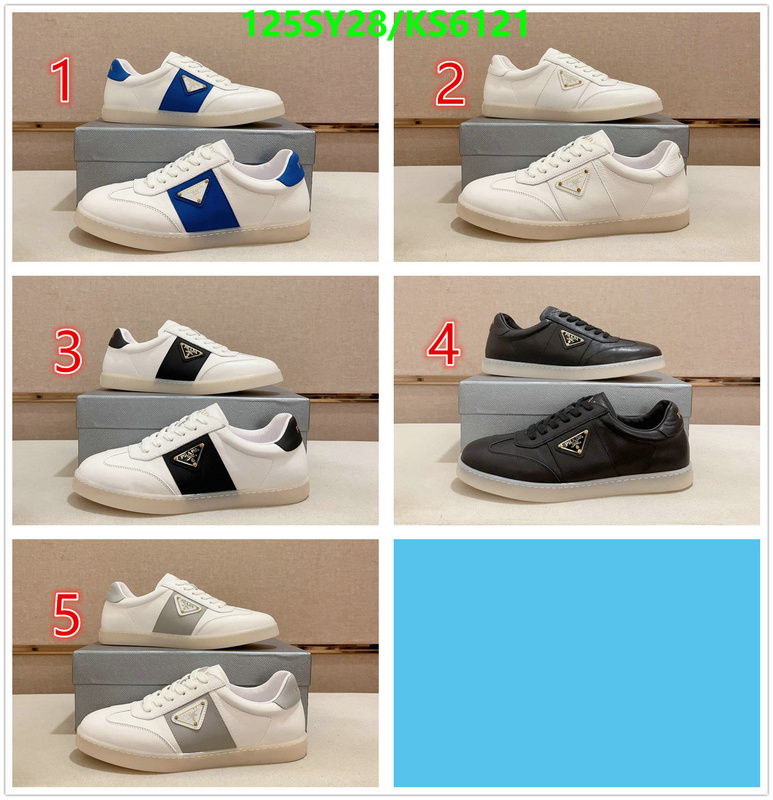 fake aaaaa Designer Fake Prada Men's Shoes Code: KS6121