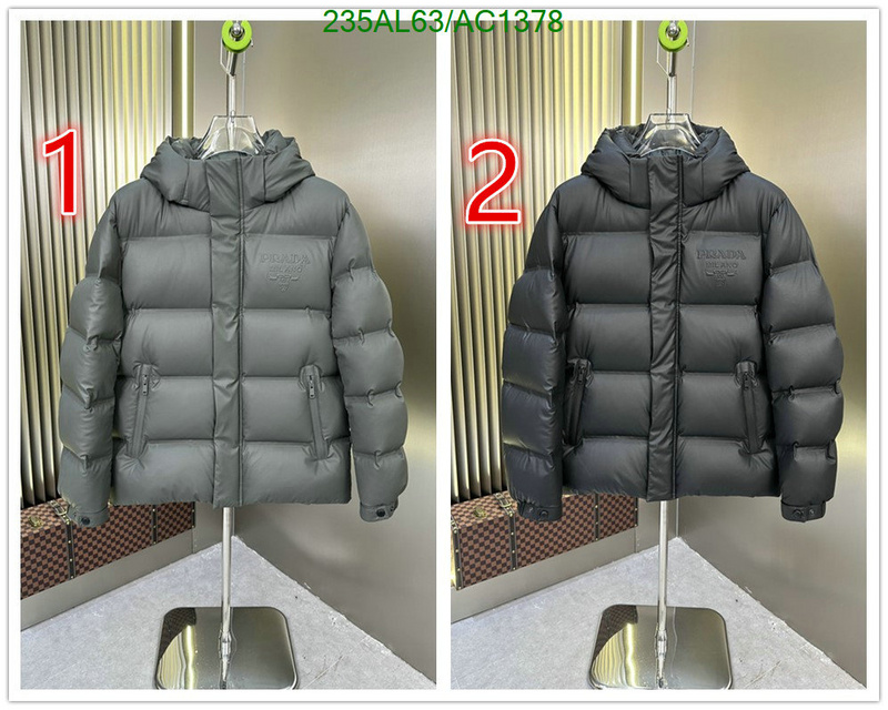 1:1 clone Prada Fake Designer Down Jacket Men Code: AC1378