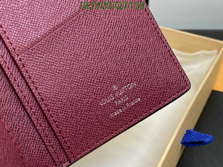 5A quality leather replica LV wallet Code: QT136