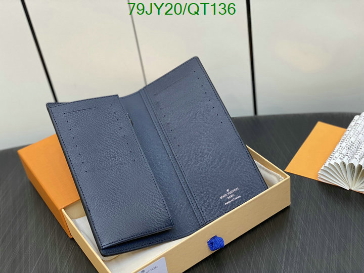 5A quality leather replica LV wallet Code: QT136
