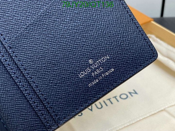 5A quality leather replica LV wallet Code: QT136